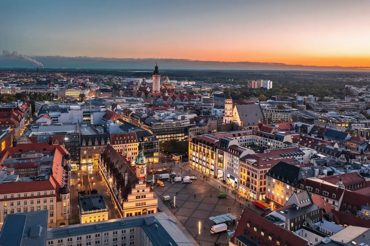 Leipzig látképe