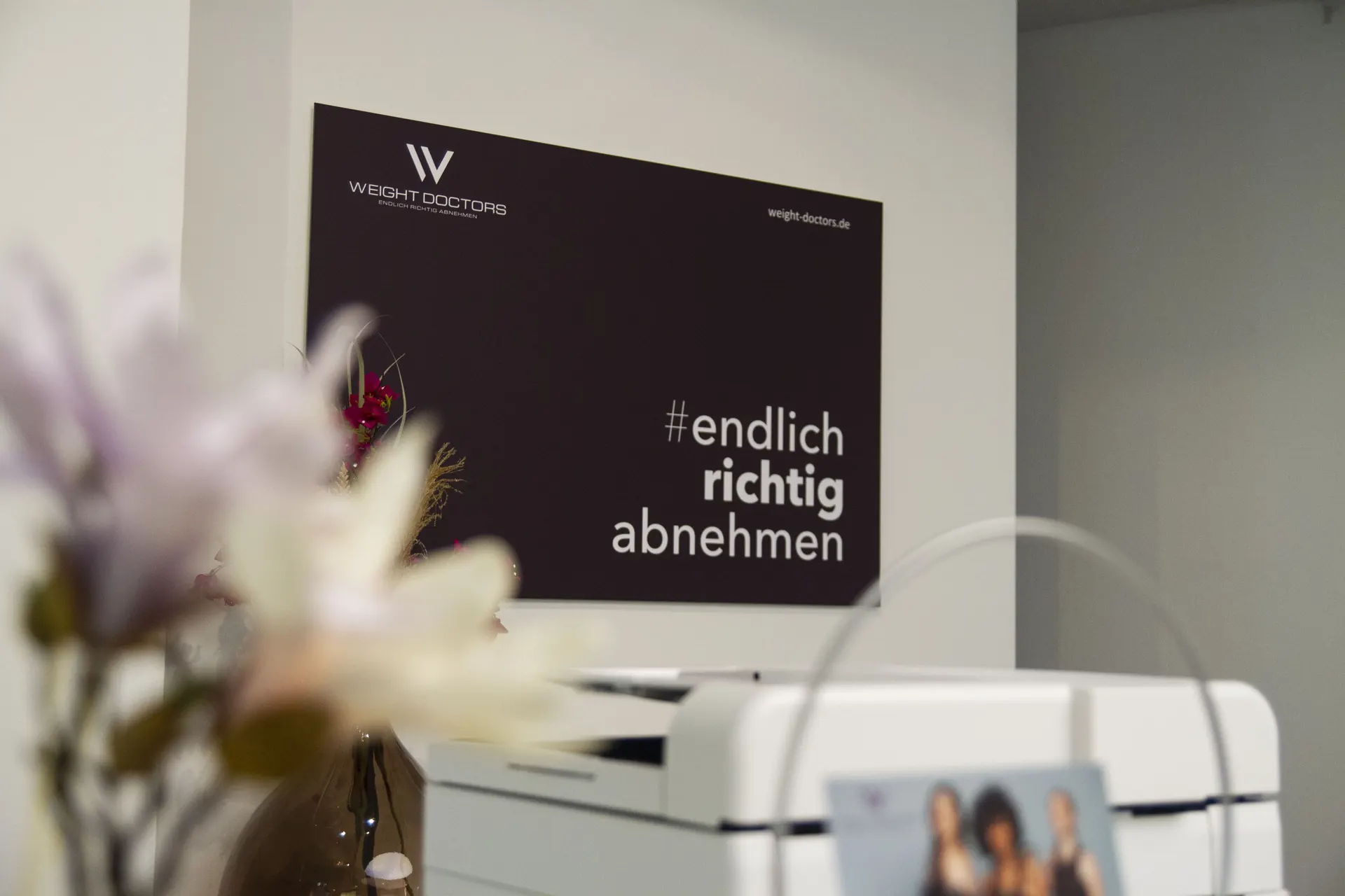 Area di consulenza di Weight Doctors® con il motto «#endlich richtig abnehmen»